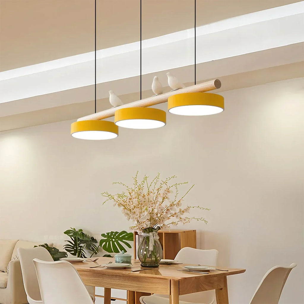 Modern Bird Perch Linear Chandelier for Dining Room | Desfino