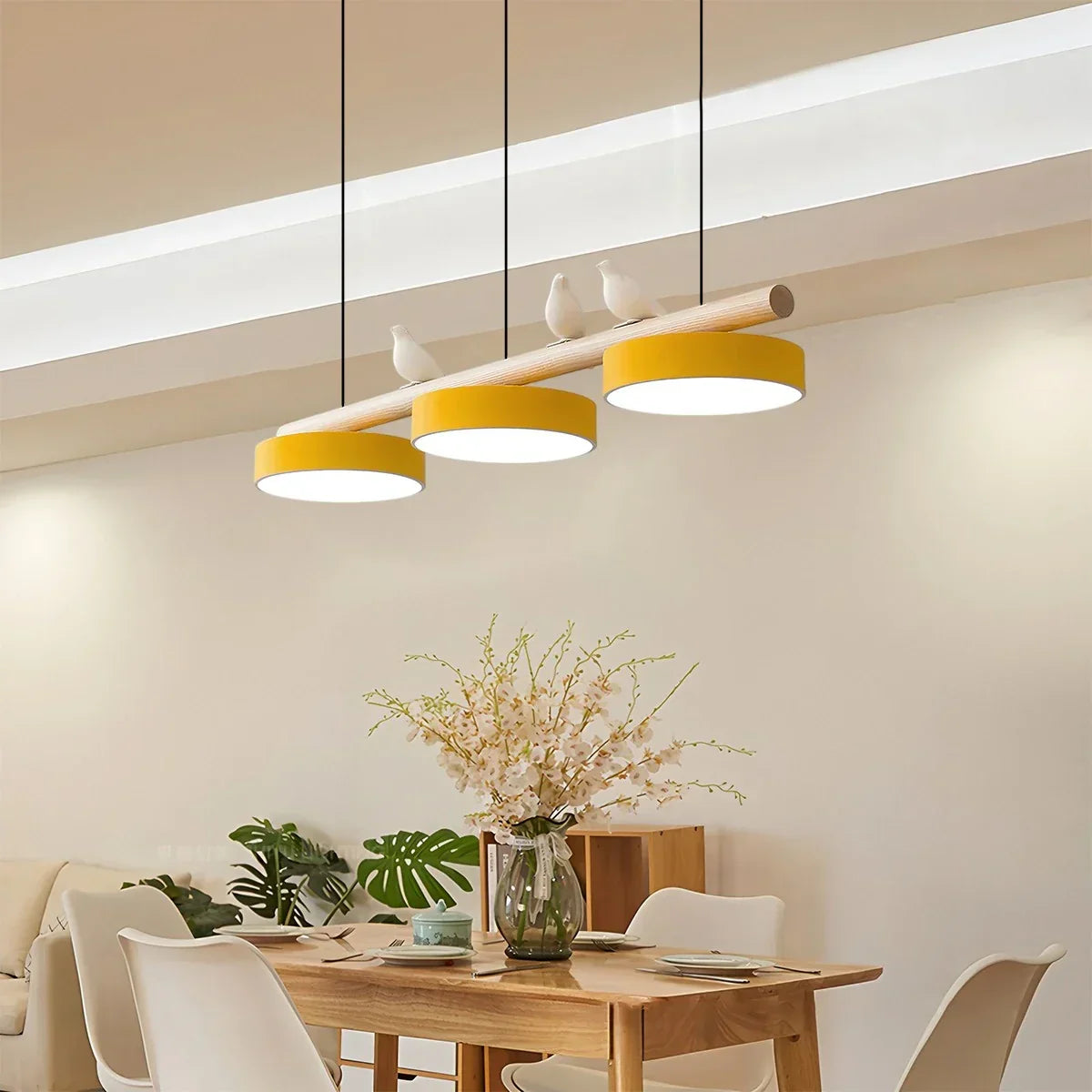 Modern Bird Perch Linear Chandelier for Dining Room | Desfino