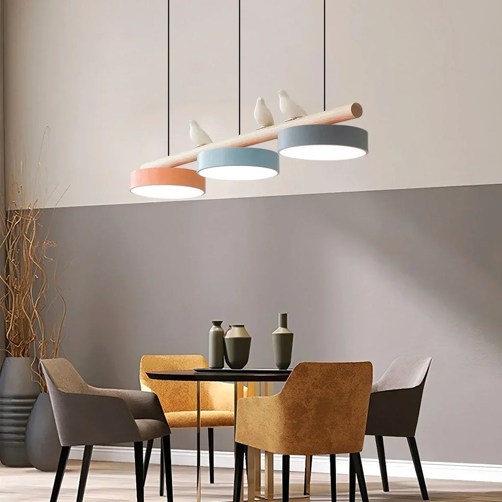 Modern Bird Perch Linear Chandelier for Dining Room | Desfino