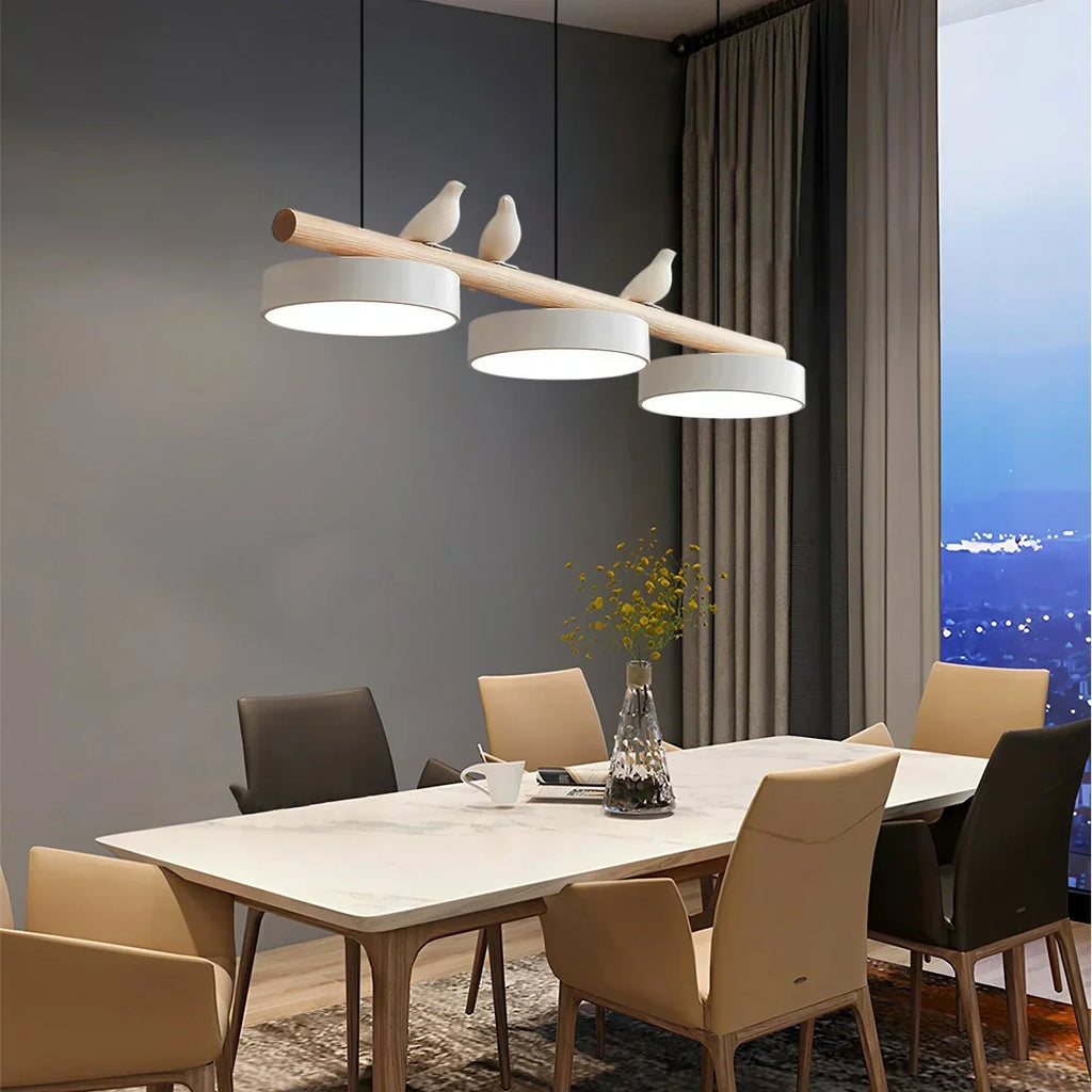 Modern Bird Perch Linear Chandelier for Dining Room | Desfino