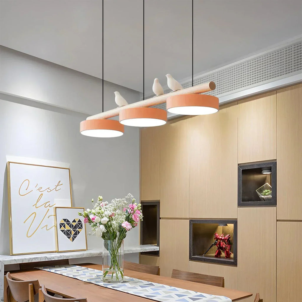 Modern Bird Perch Linear Chandelier for Dining Room | Desfino