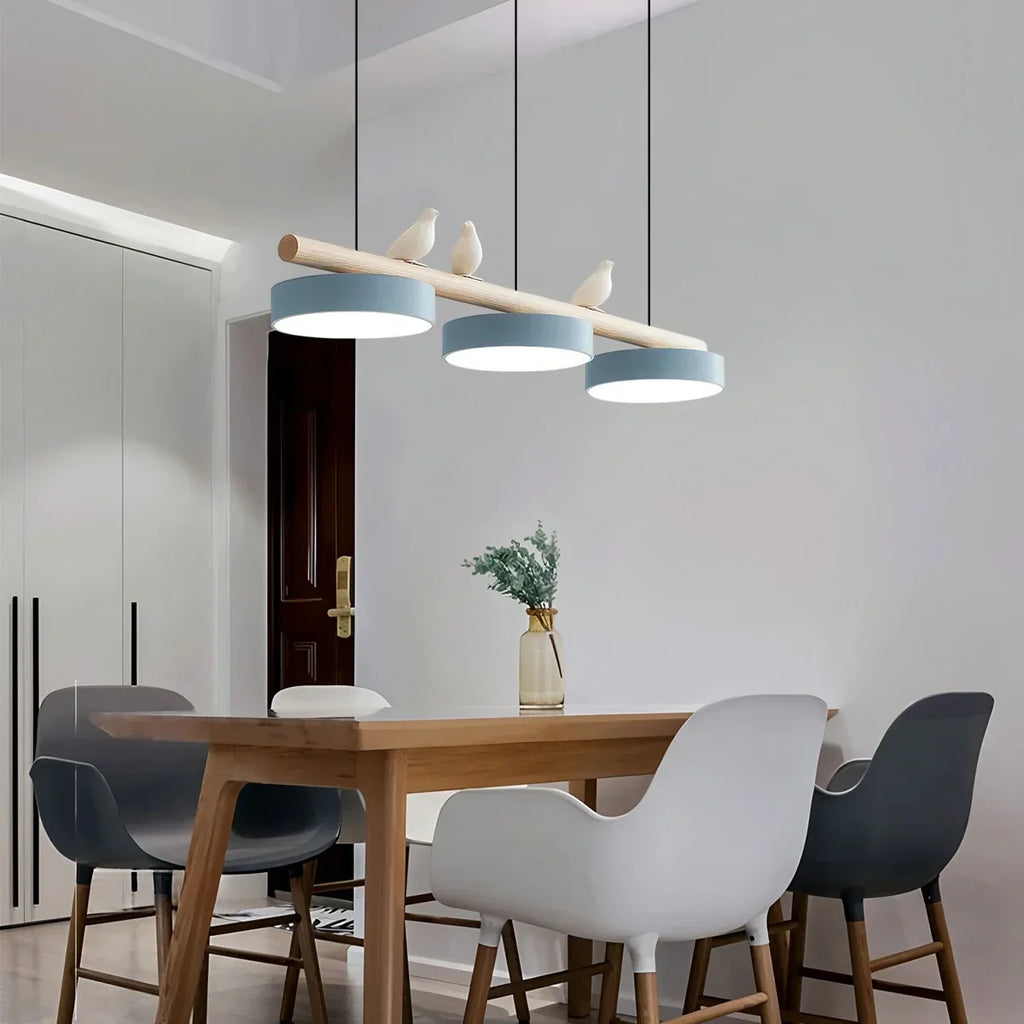 Modern Bird Perch Linear Chandelier for Dining Room | Desfino