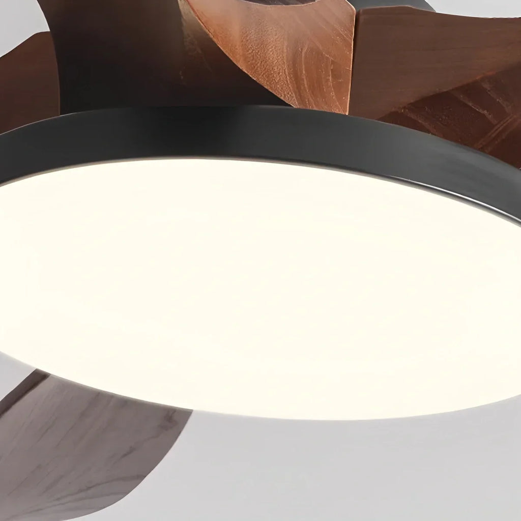 Deckenventilator mit 5 Holzblättern und Licht | Desfino