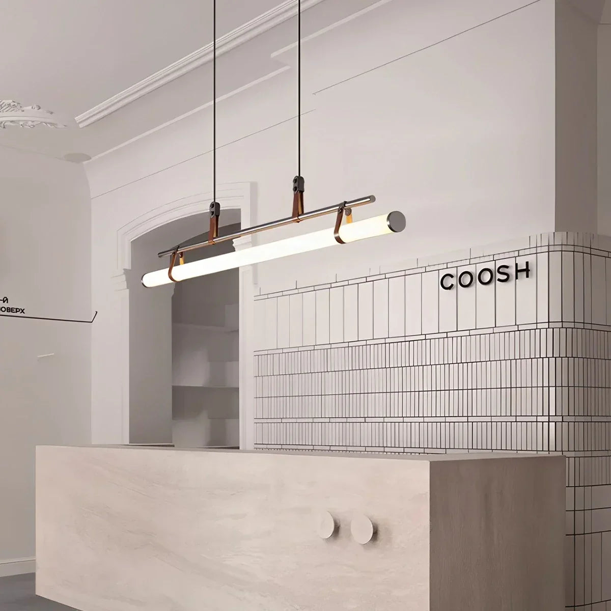 Lineare LED-Pendelleuchte Solin für den Essbereich | Desfino