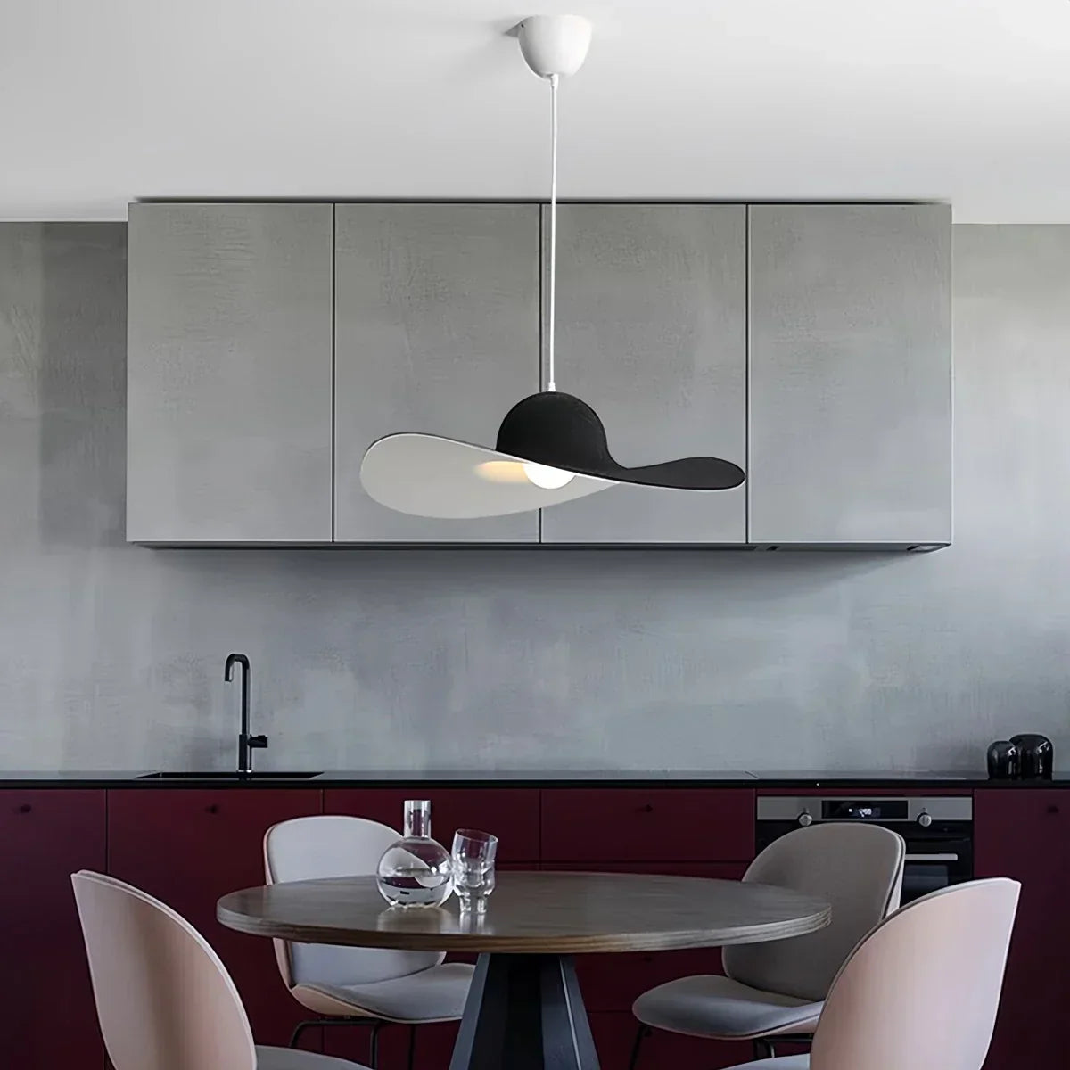 Straw Hat Acoustic Pendant Light for Dining room | Desfino