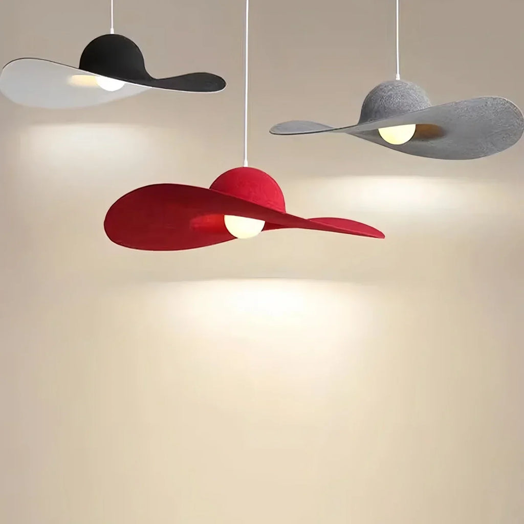 Straw Hat Acoustic Pendant Light for Dining room | Desfino