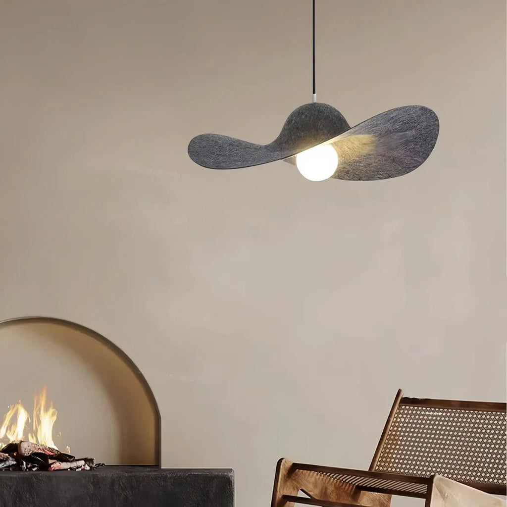 Straw Hat Acoustic Pendant Light for Dining room | Desfino