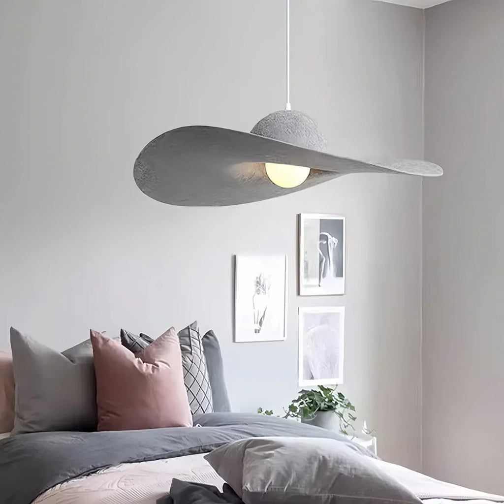Straw Hat Acoustic Pendant Light for Dining room | Desfino