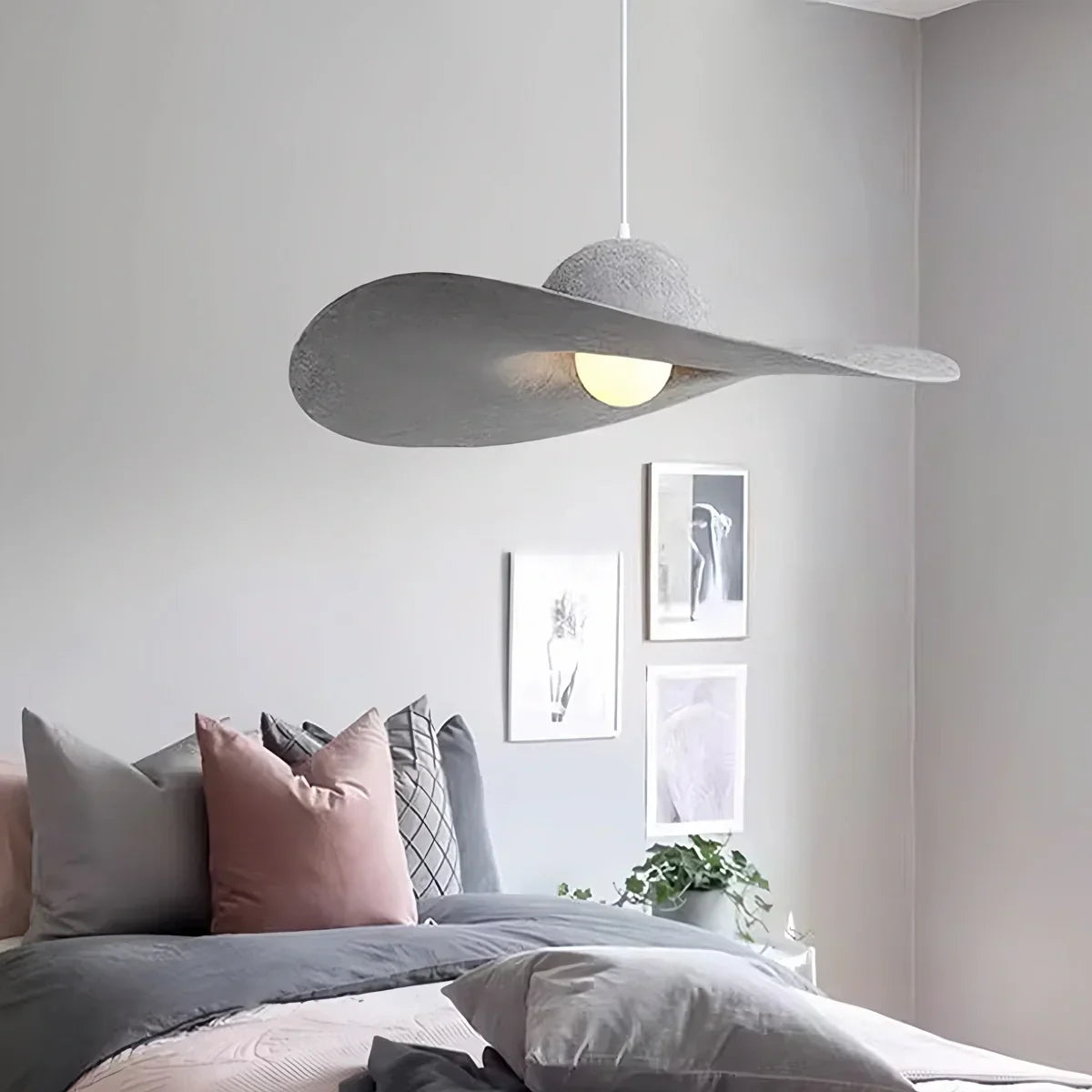 Straw Hat Acoustic Pendant Light for Dining room | Desfino