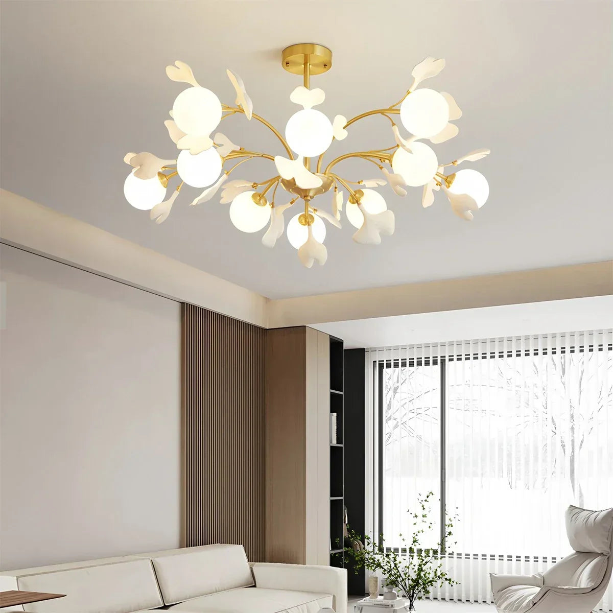 Thalassa Ginkgo Chandelier for Living Room | Desfino