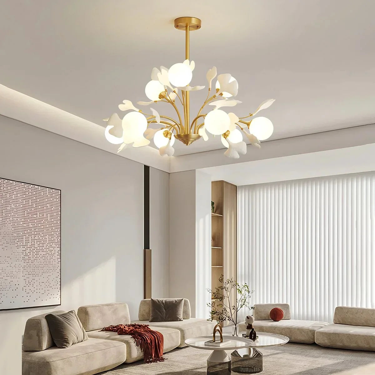 Thalassa Ginkgo Chandelier for Living Room | Desfino