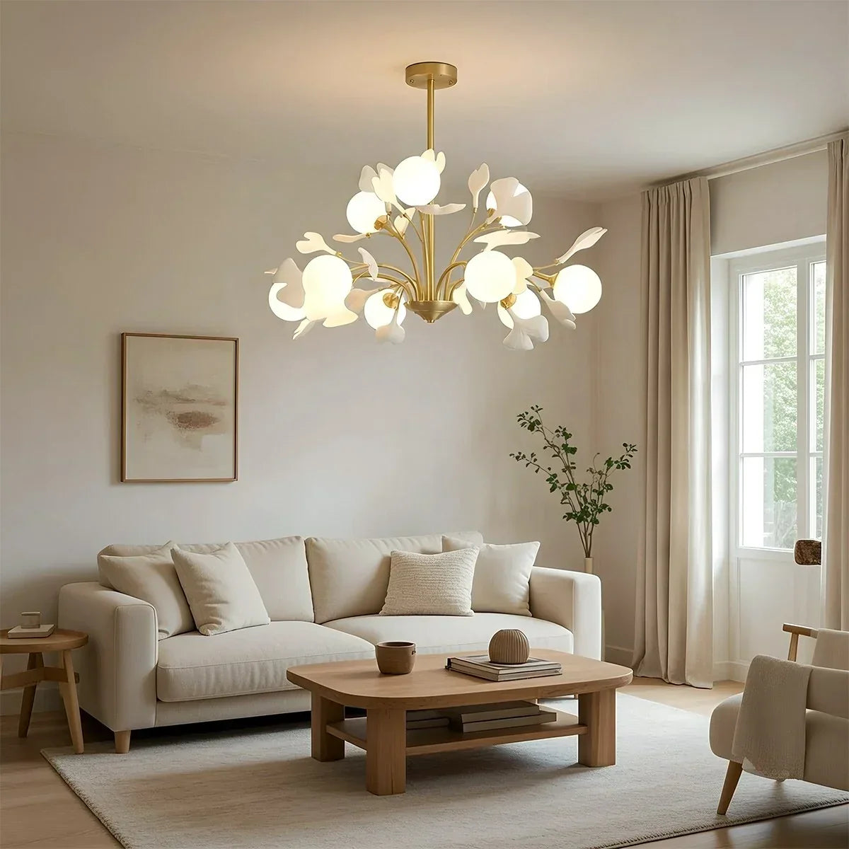Thalassa Ginkgo Chandelier for Living Room | Desfino