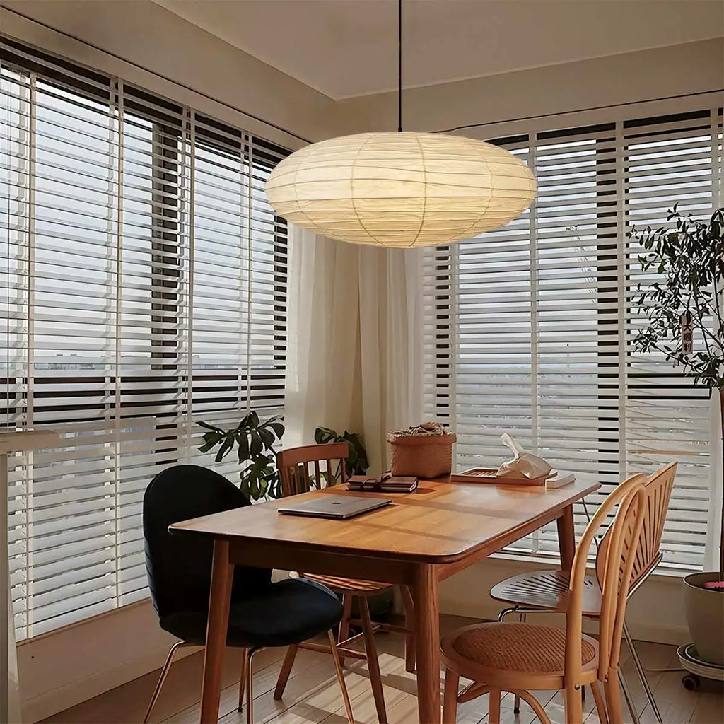Pendelleuchte der Serie EN aus Washi-Papier für das Wohnzimmer | Desfino