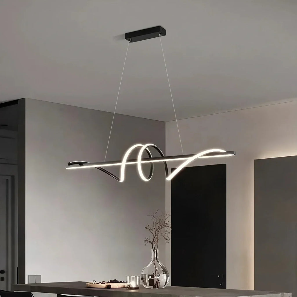 Linearer Kronleuchter Wave für das Esszimmer | Desfino