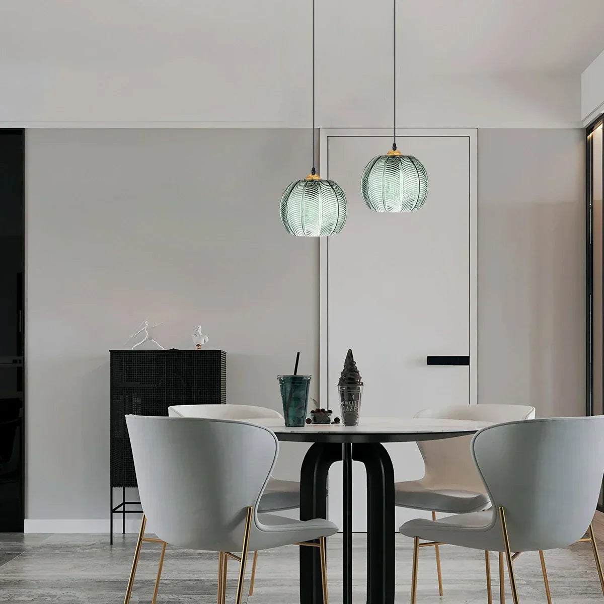 Aalin Frosted Glass Pendant Light for Dining Room | Desfino