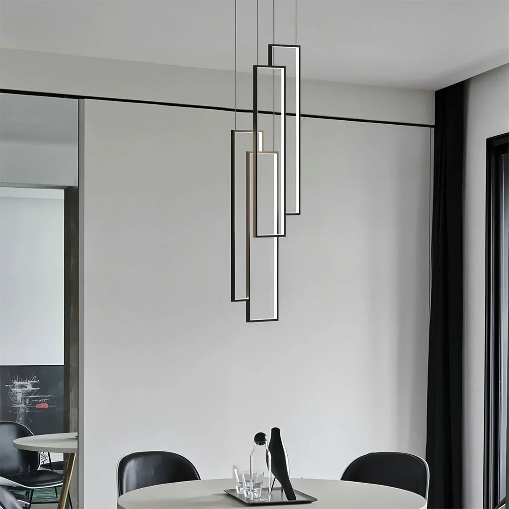 Aldarj Rectangular LED Staircase Chandelier | Desfino