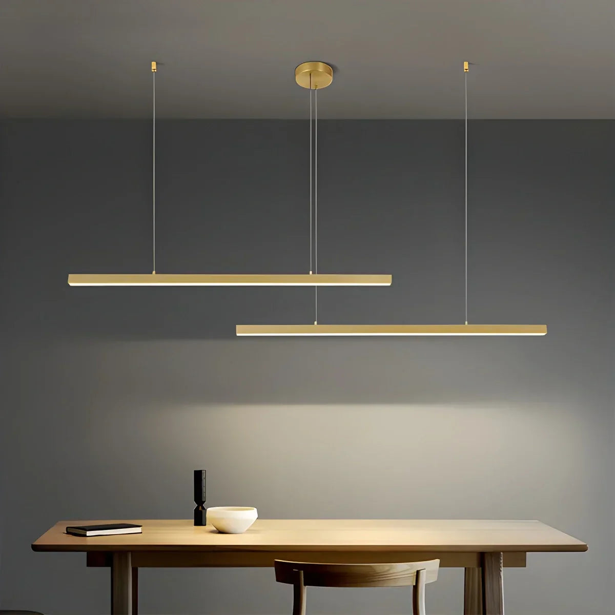 All Copper Minimalist Chandelier for Dining & Living Rooms | Desfino