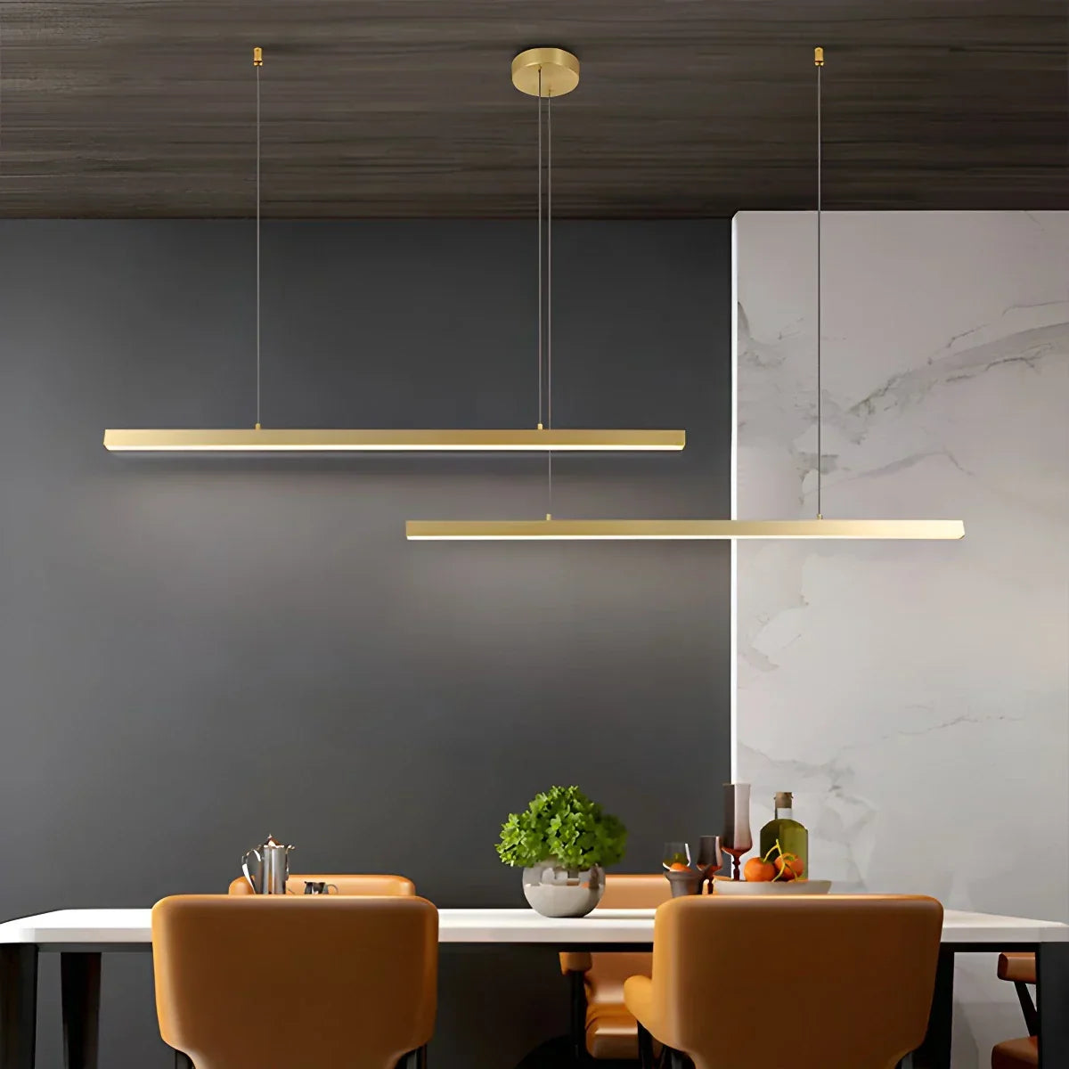 All Copper Minimalist Chandelier for Dining & Living Rooms | Desfino
