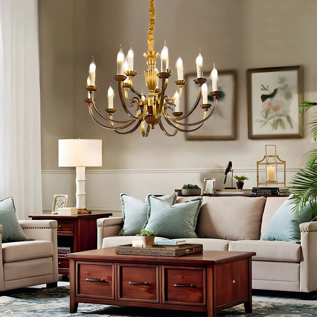 American Vintage Candle Copper Chandelier | Desfino