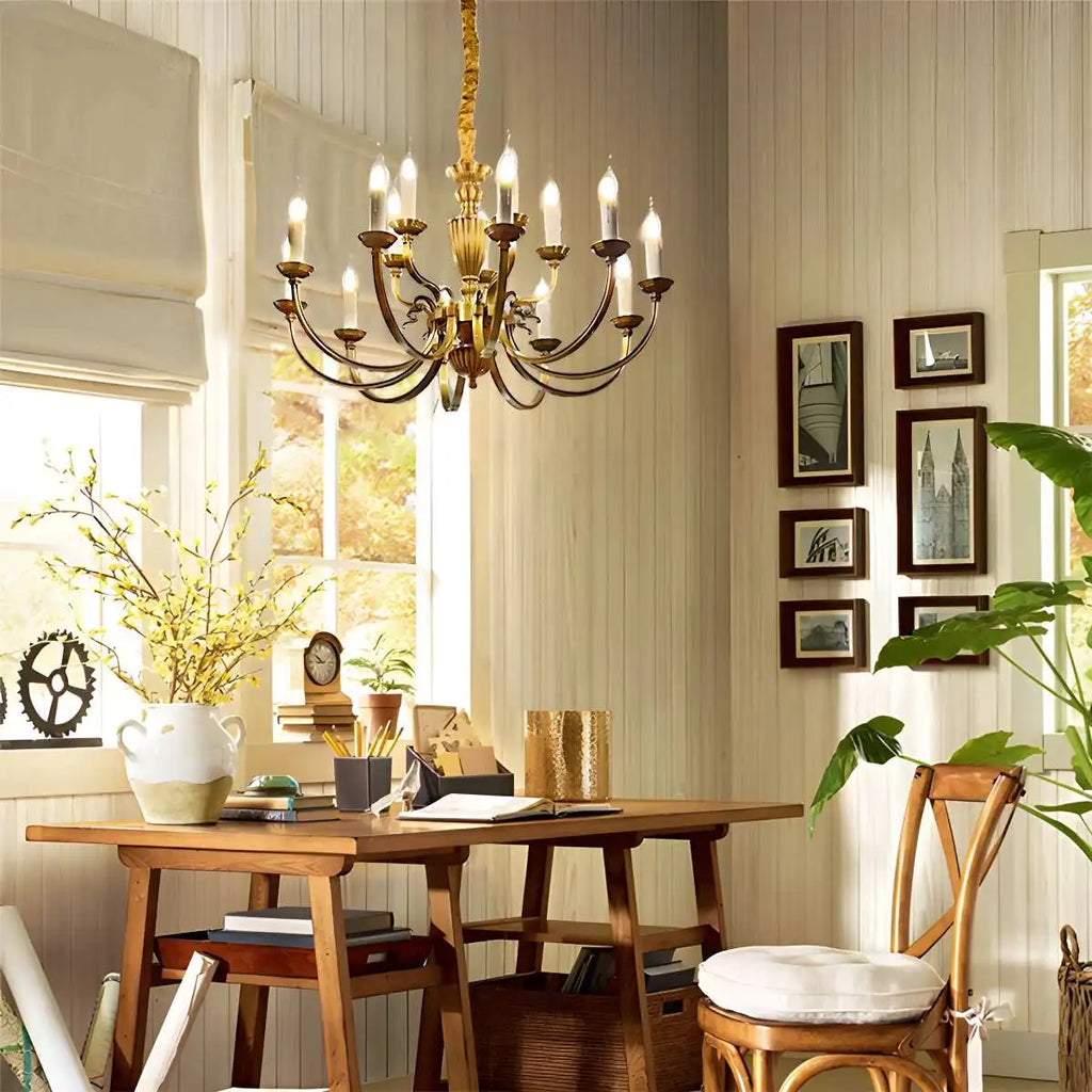 American Vintage Candle Copper Chandelier | Desfino