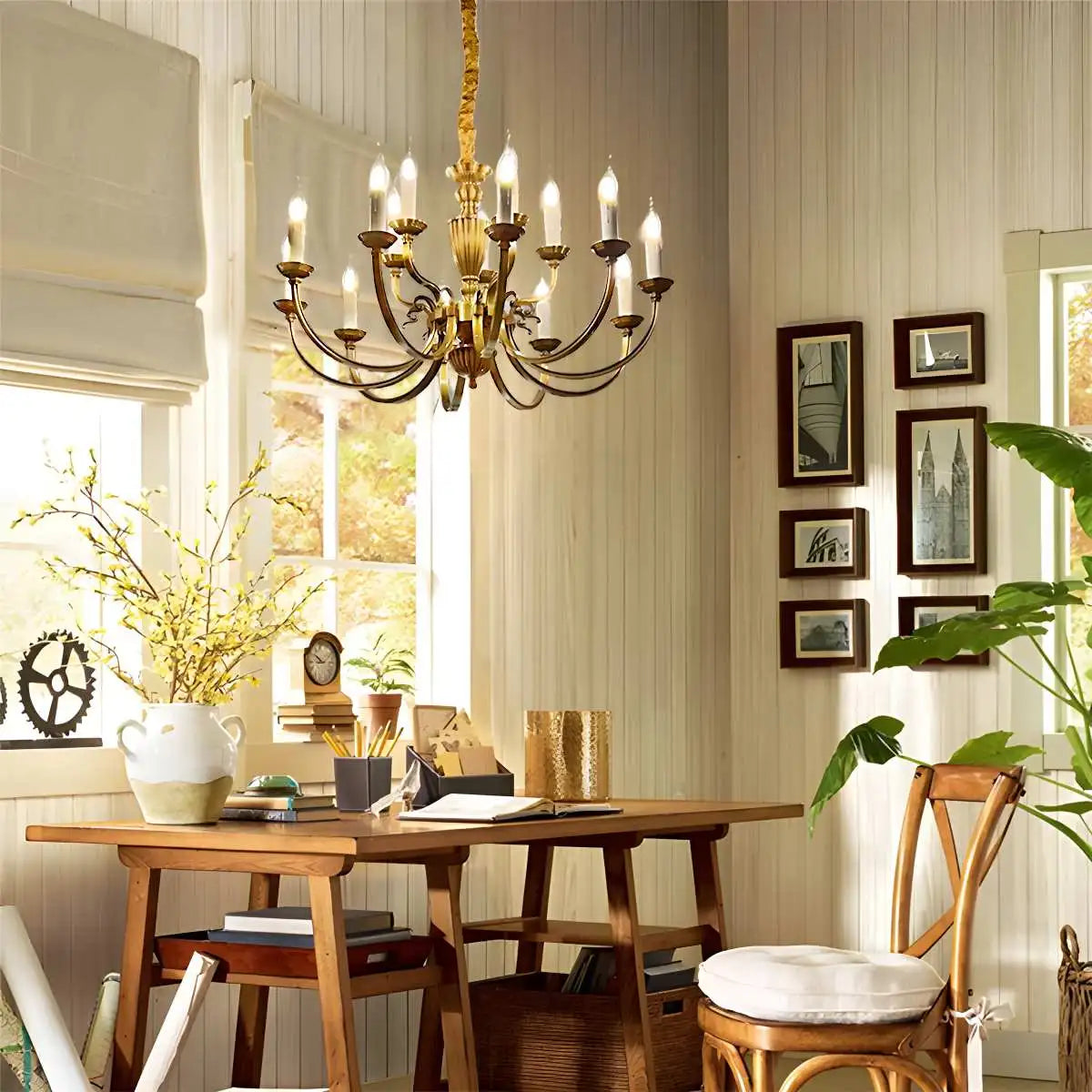 American Vintage Candle Copper Chandelier | Desfino
