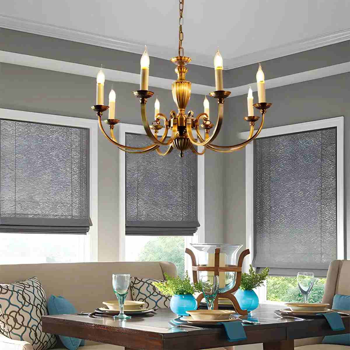 American Vintage Candle Copper Chandelier | Desfino