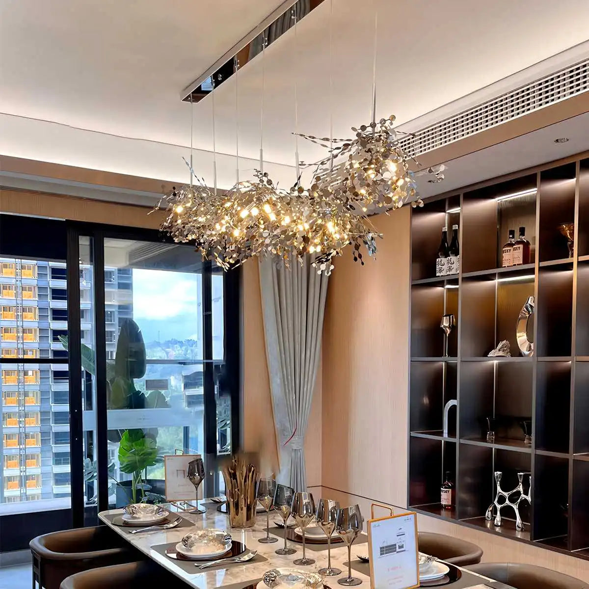 Argent/Gold Cloud Multi Pendant Chandelier | Desfino