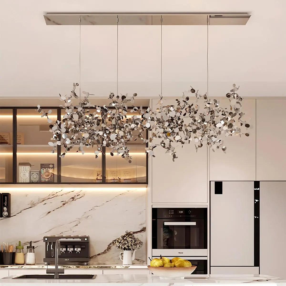 Argent/Gold Cloud Multi Pendant Chandelier | Desfino