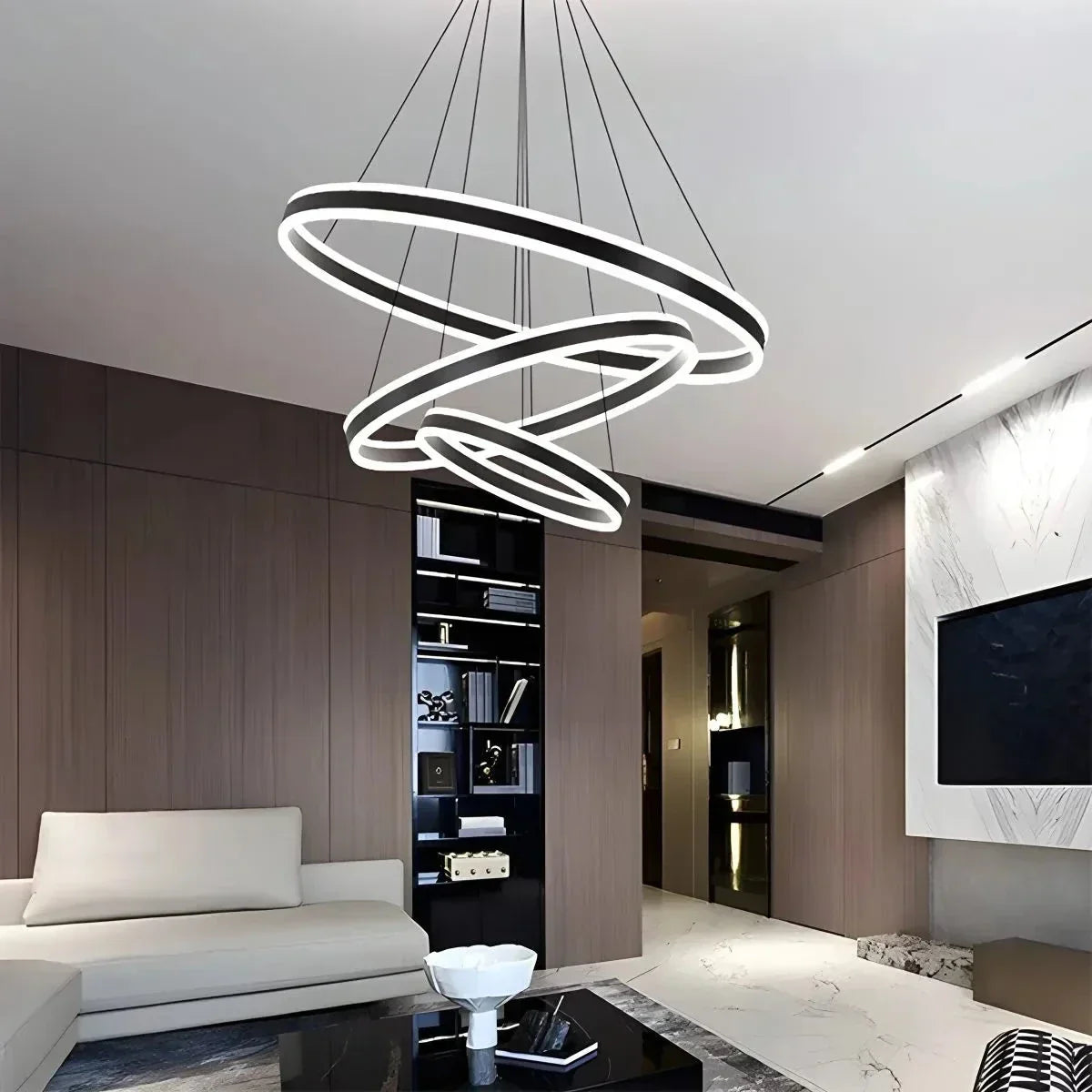 Circle Layered Living Room Chandelier | Desfino