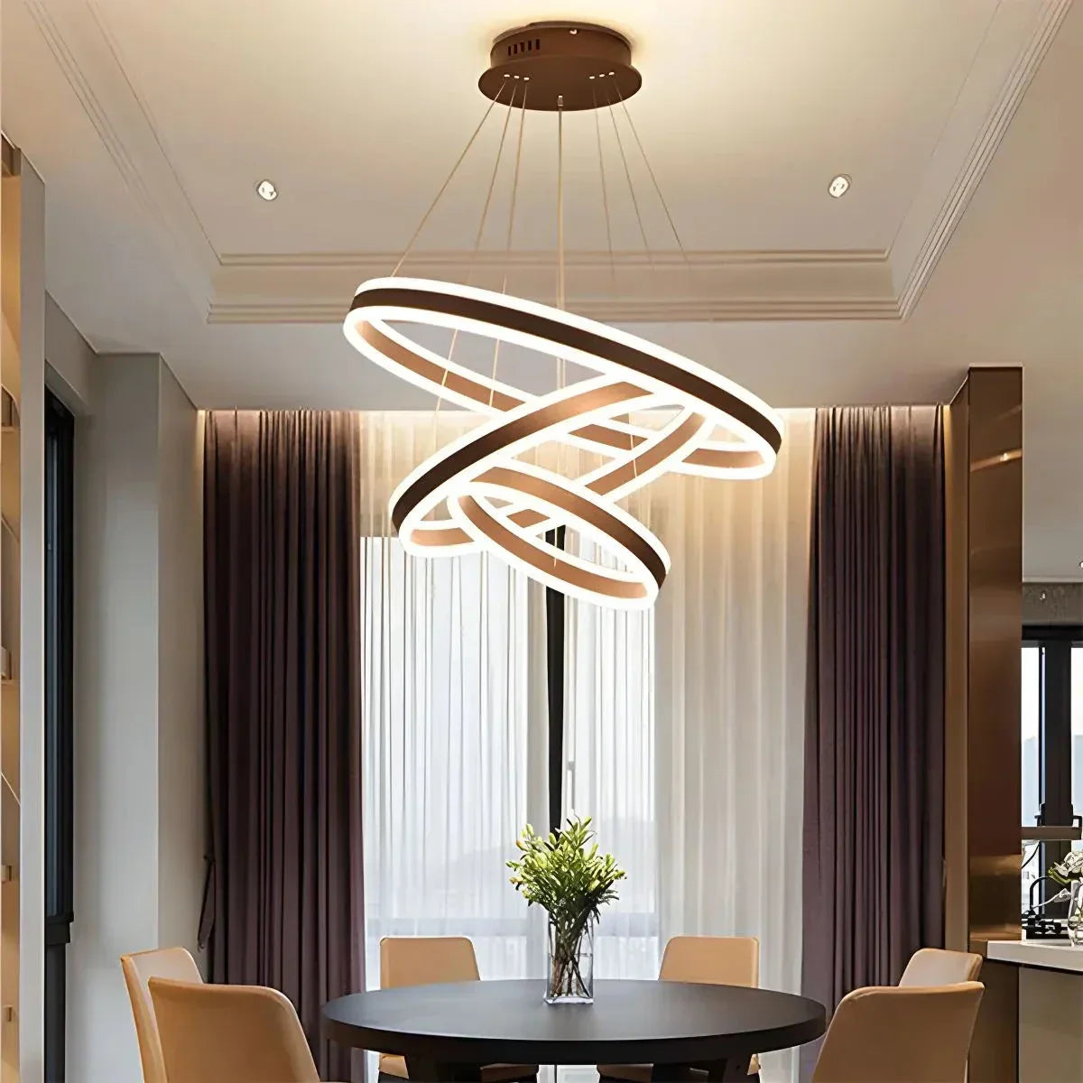 Circle Layered Living Room Chandelier | Desfino