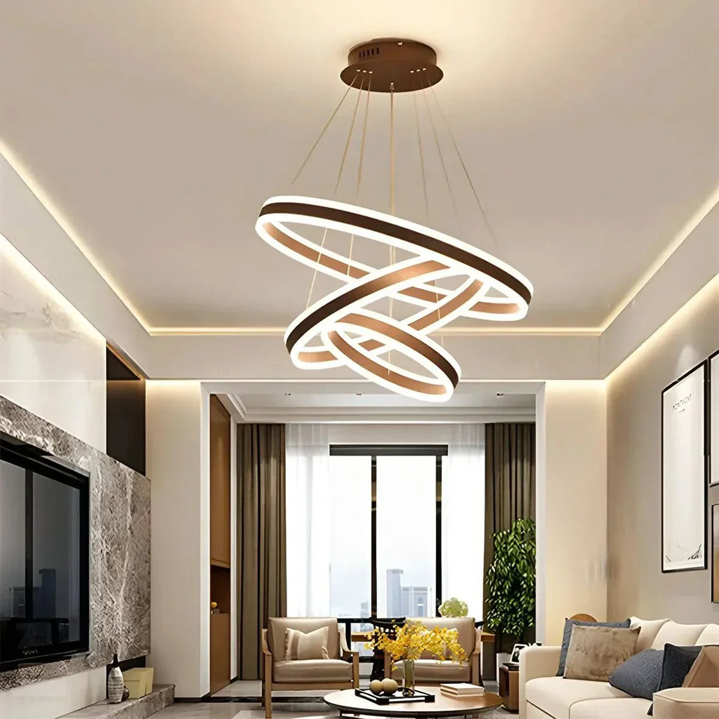 Circle Layered Living Room Chandelier | Desfino