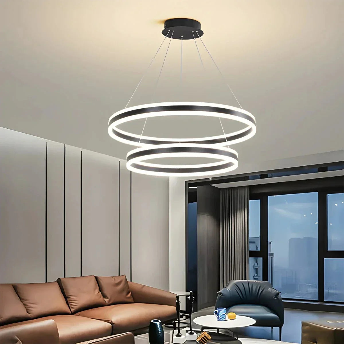 Circle Layered Living Room Chandelier | Desfino