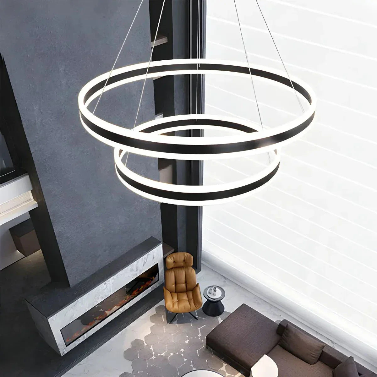 Circle Layered Living Room Chandelier | Desfino
