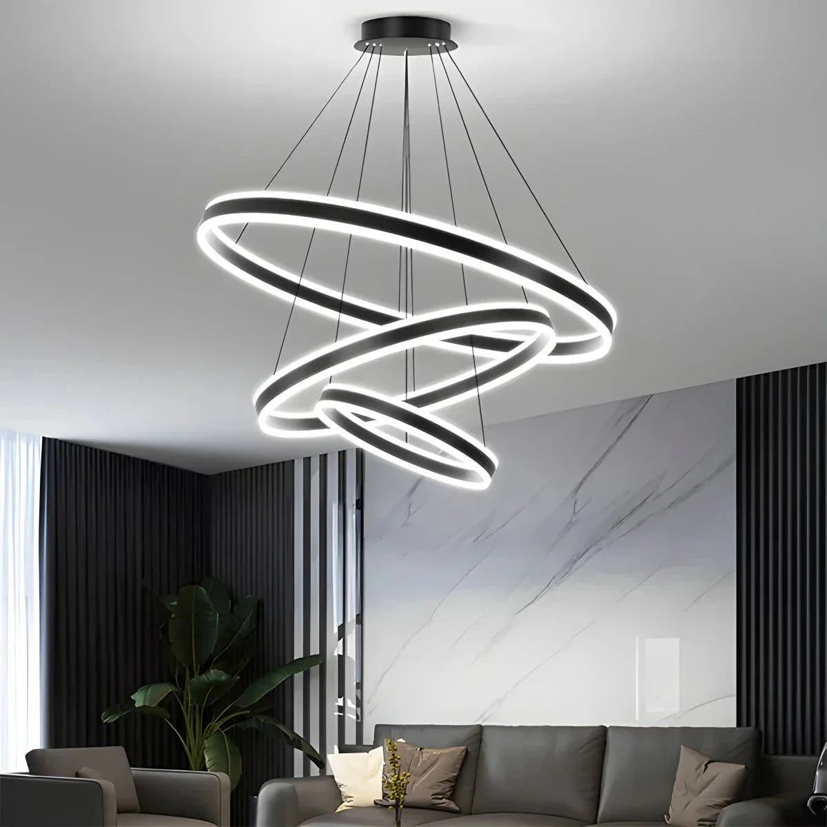 Circle Layered Living Room Chandelier | Desfino