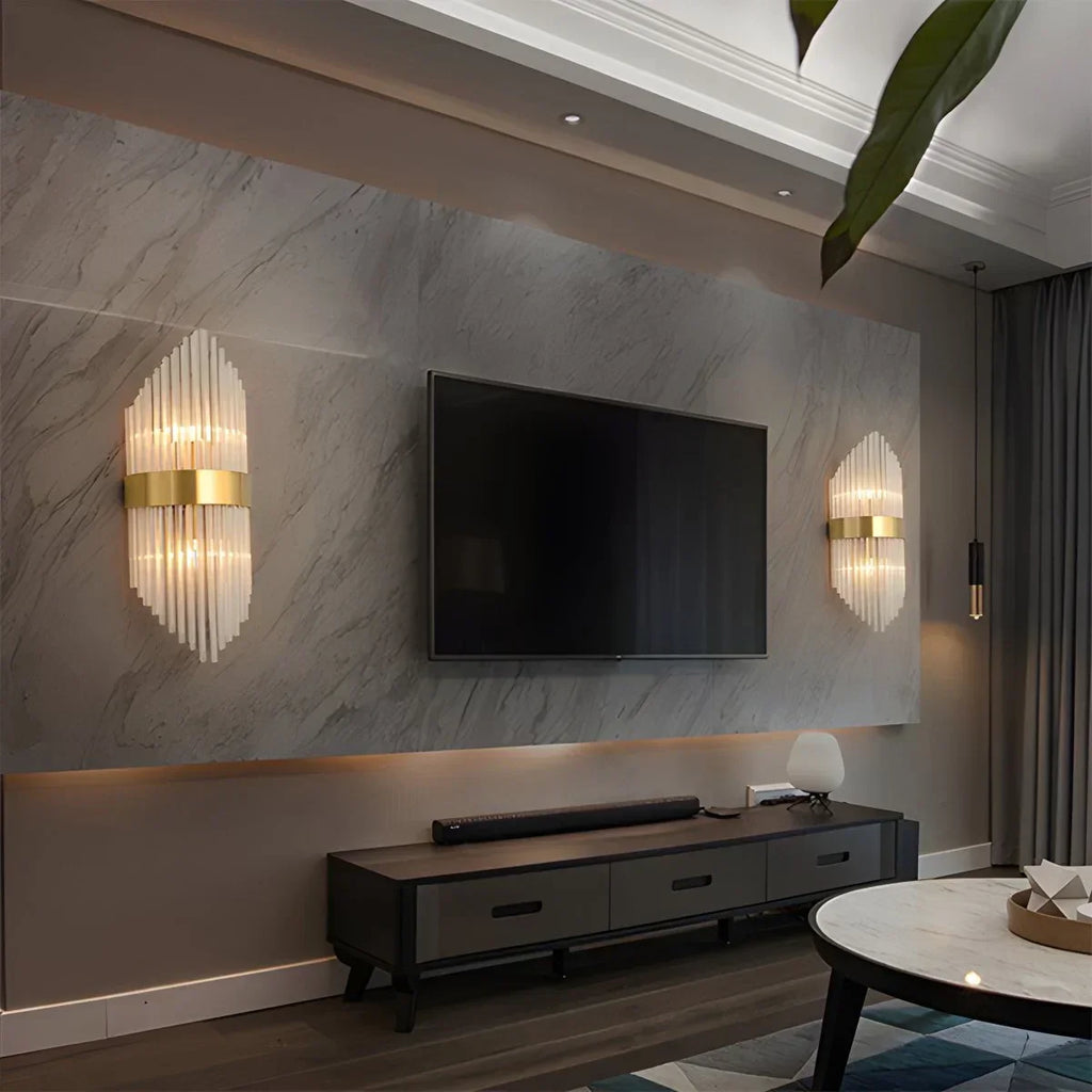 Crystal Glass Luxury Wall Sconce | Desfino