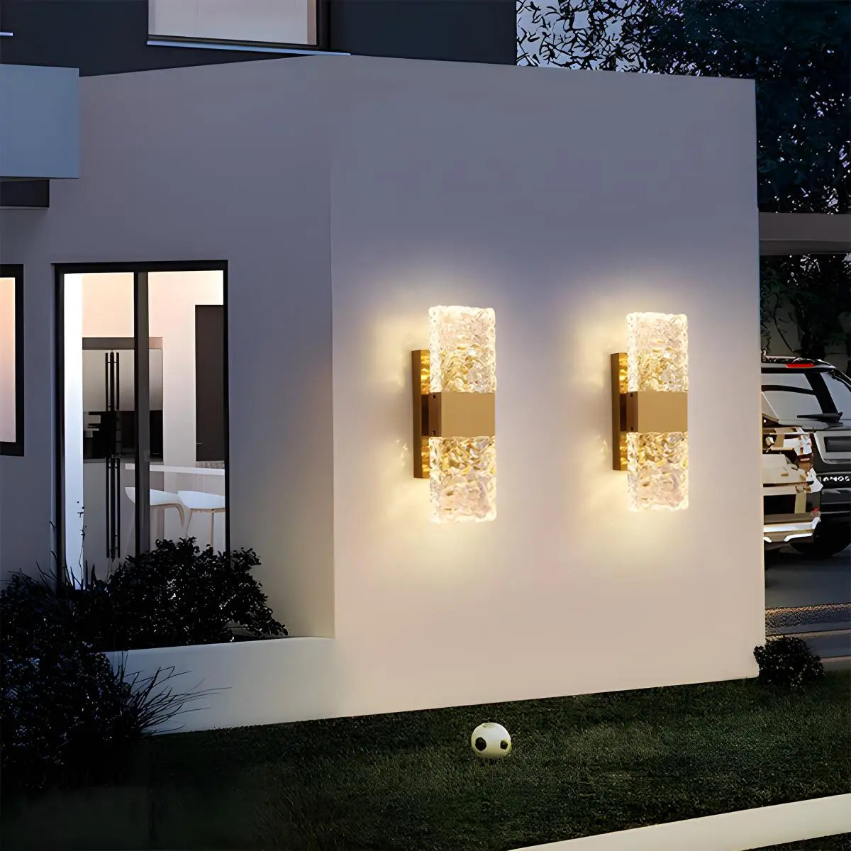 Crystal Glass Luxury Wall Sconce | Desfino