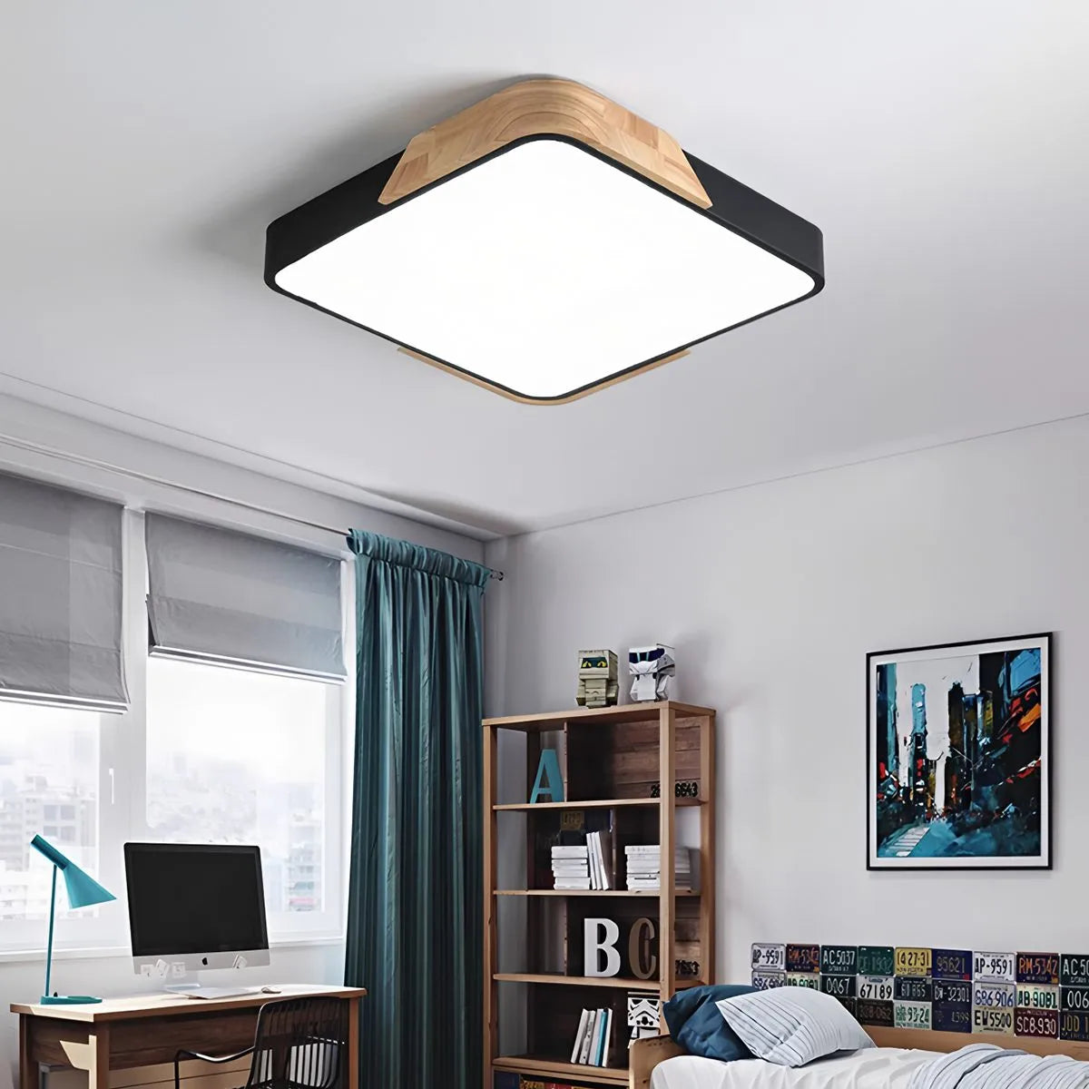 Minimalist Wood Ceiling Light for Bedroom | Desfino