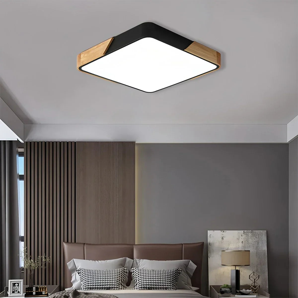 Minimalist Wood Ceiling Light for Bedroom | Desfino
