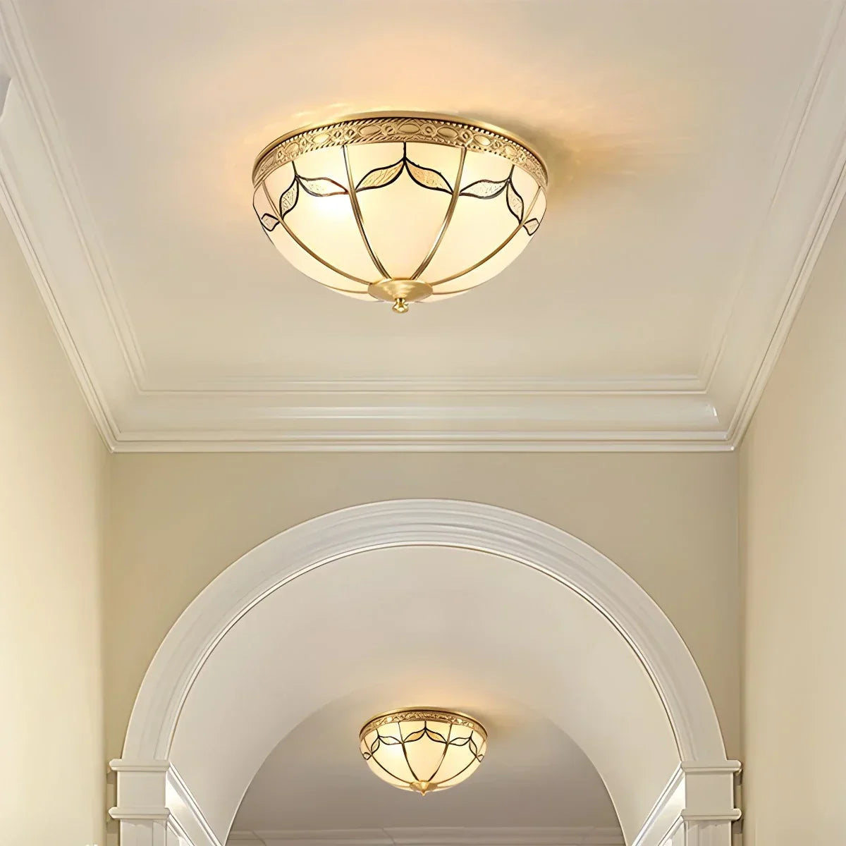 European Retro Glass Ceiling Light | Desfino