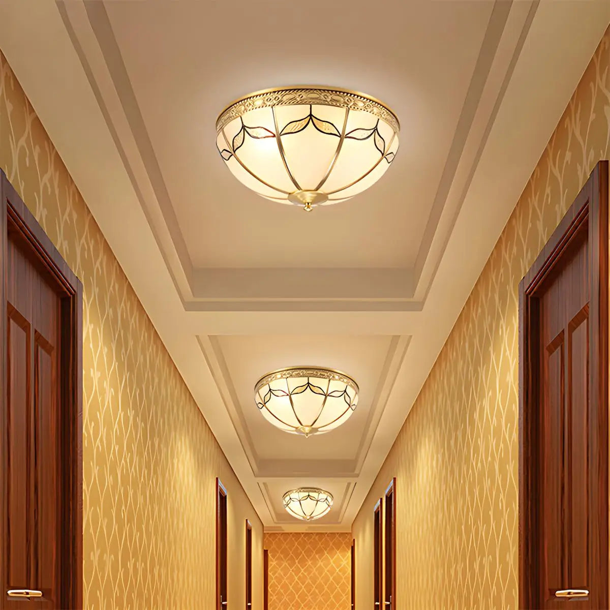European Retro Glass Ceiling Light | Desfino