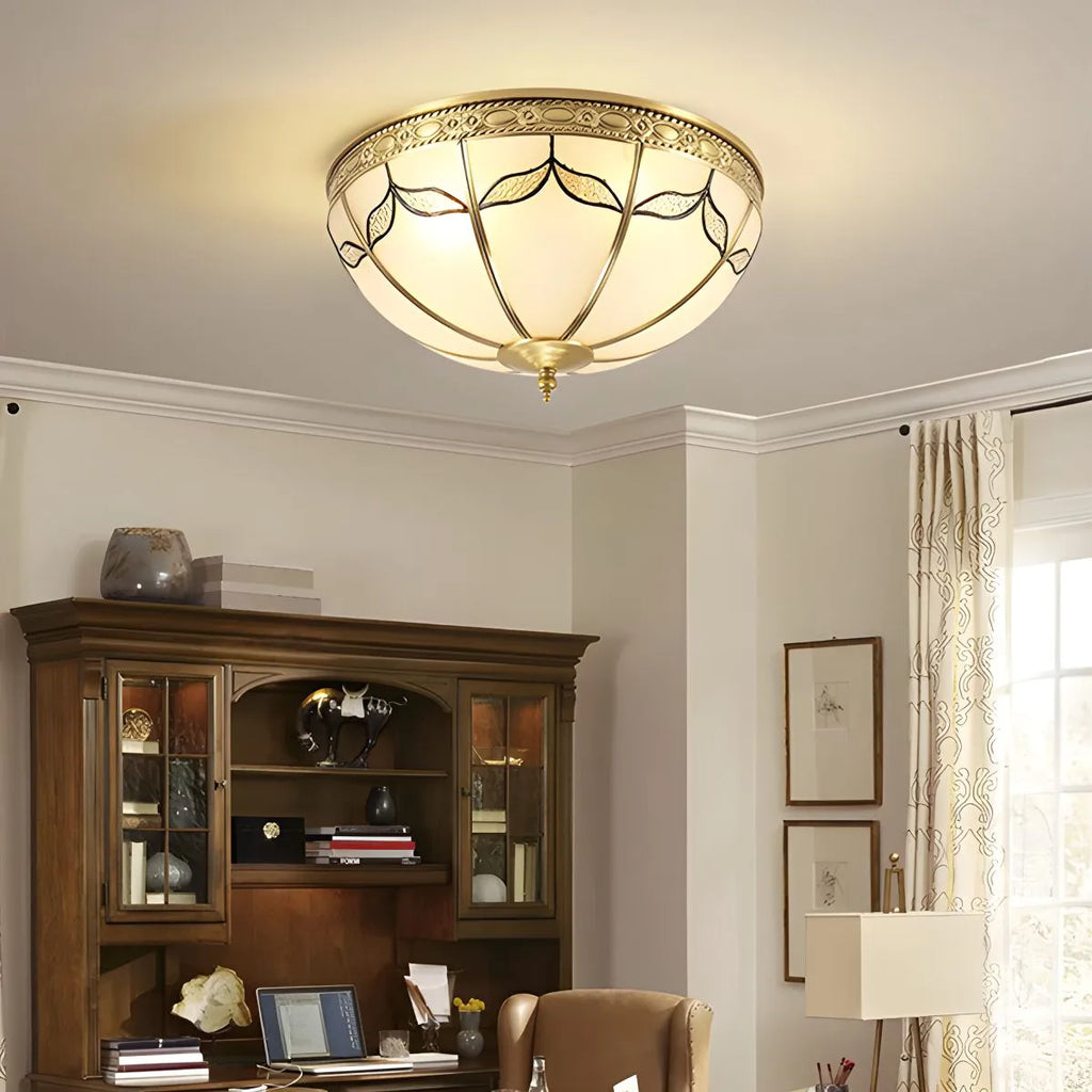 European Retro Glass Ceiling Light | Desfino