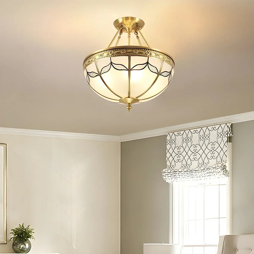 European Retro Glass Ceiling Light | Desfino