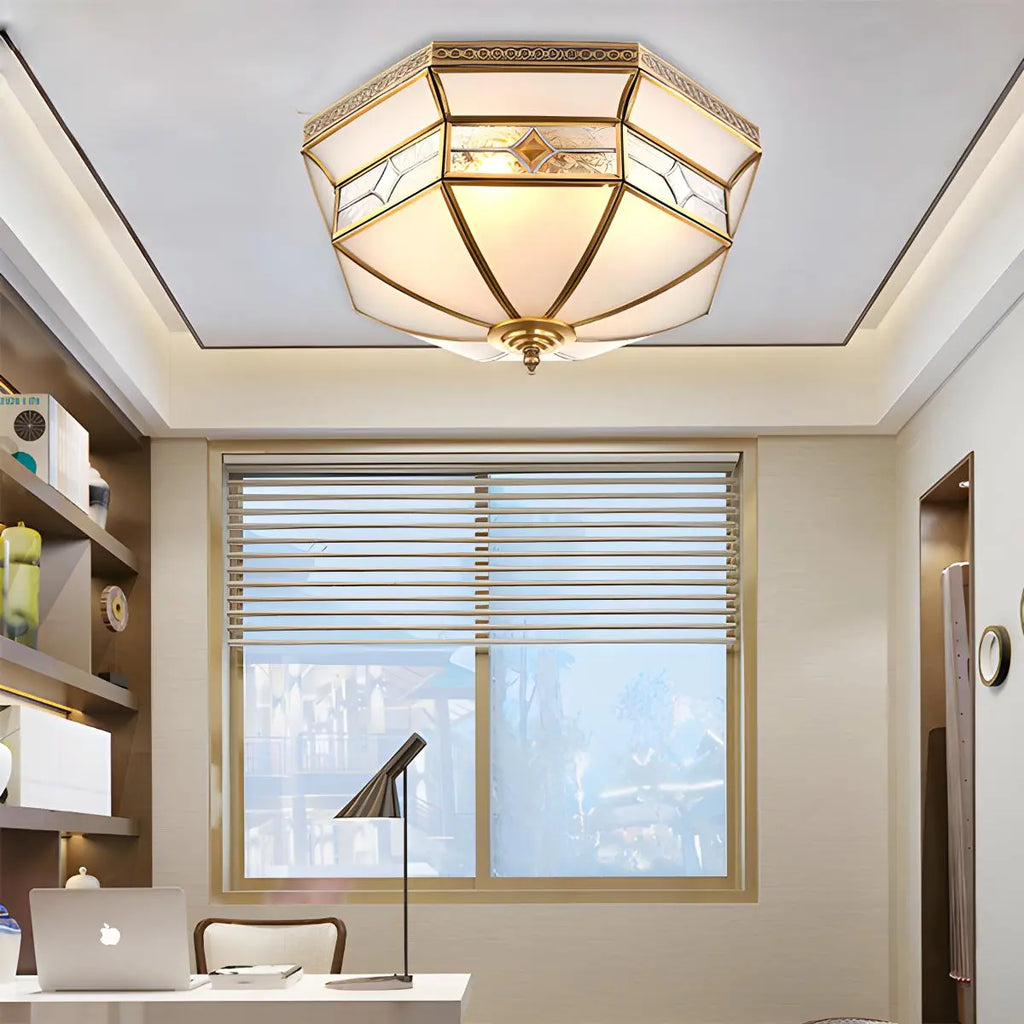 European Retro Glass Ceiling Light | Desfino