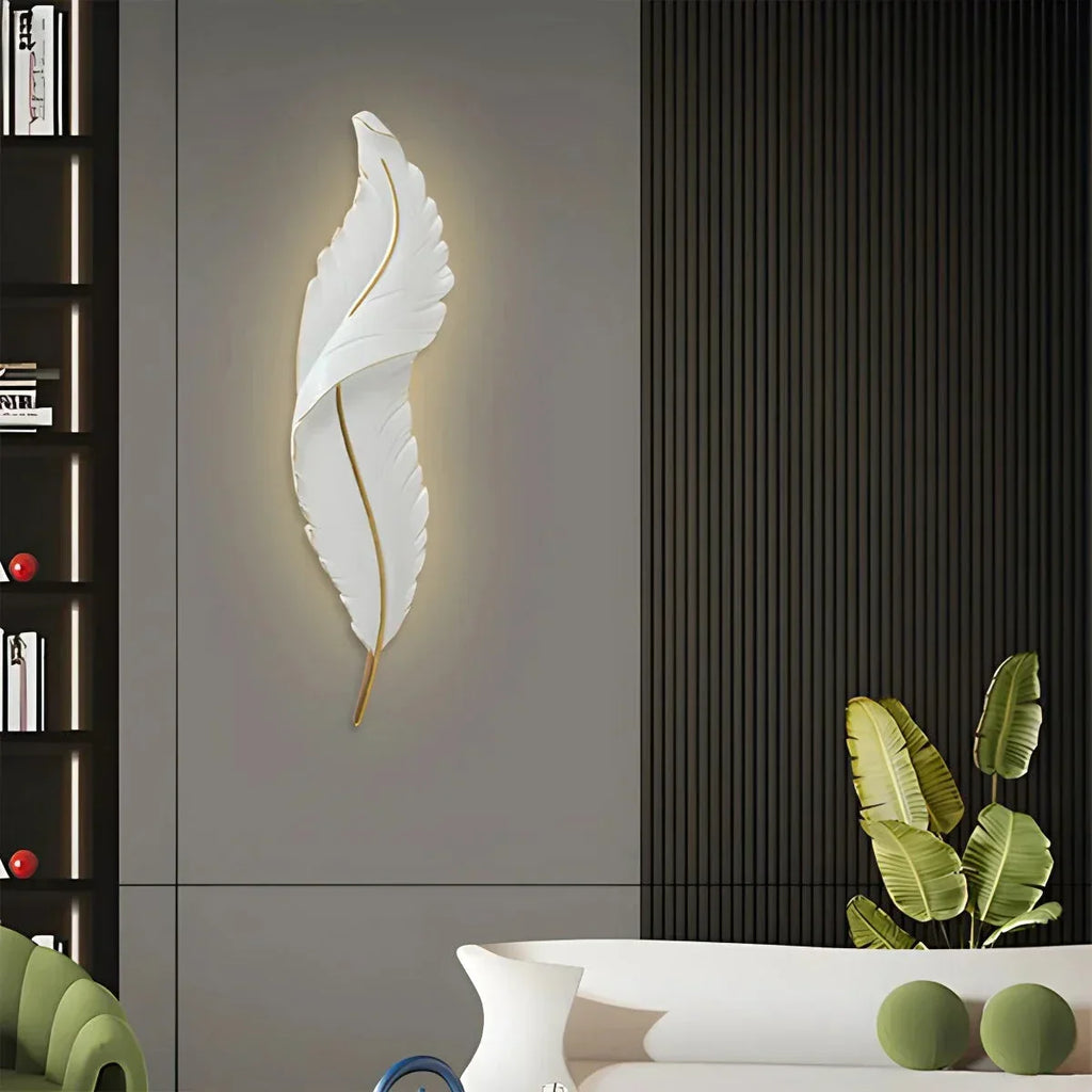 Feather Wall Lamp for Bedroom Living Room | Desfino