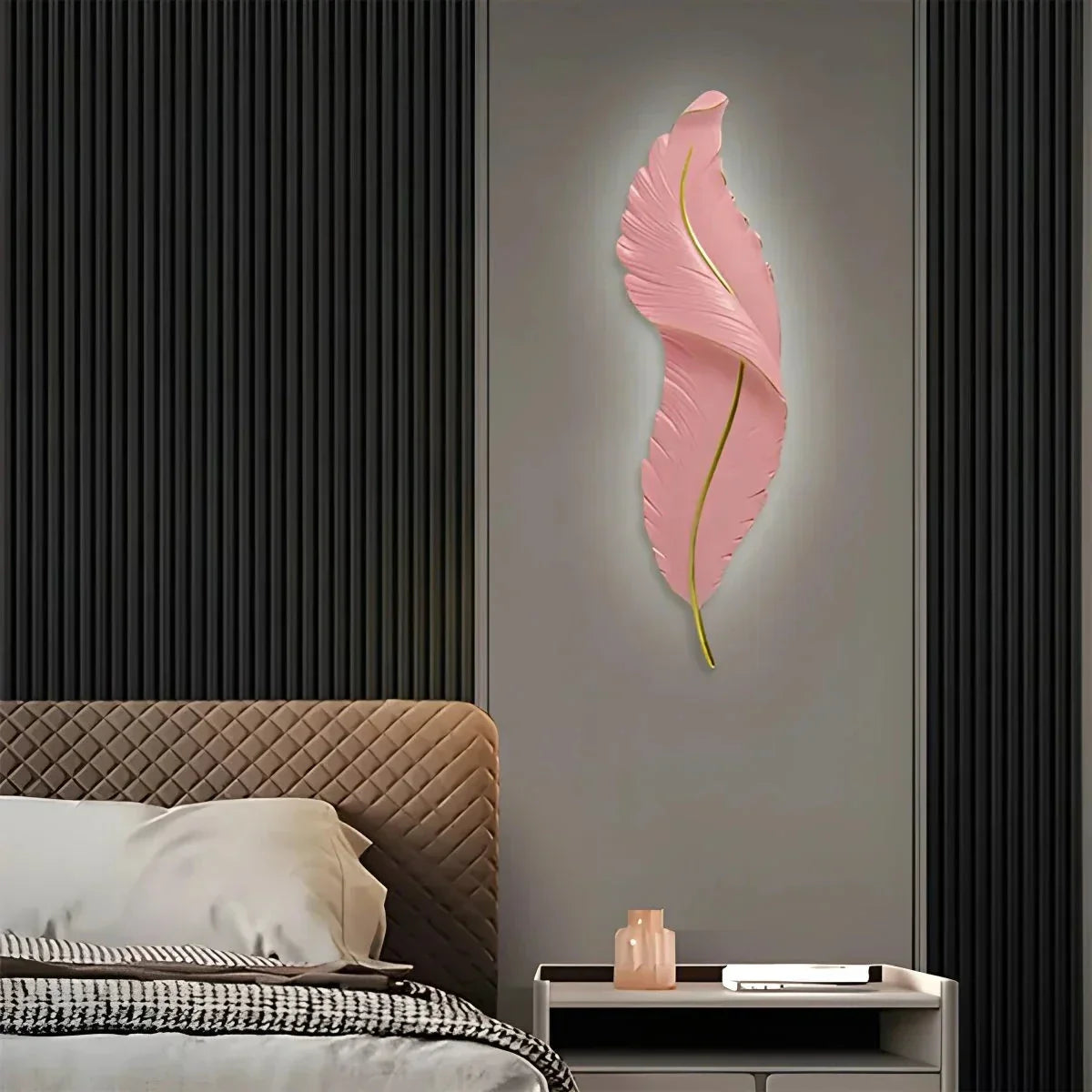 Feather Wall Lamp for Bedroom Living Room | Desfino