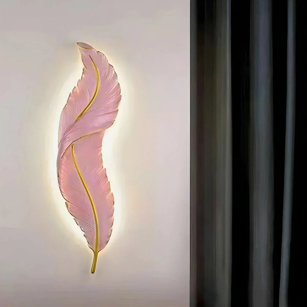 Feather Wall Lamp for Bedroom Living Room | Desfino