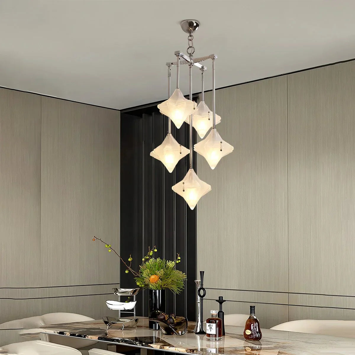French Murano Star Glass Pendant Light | Desfino