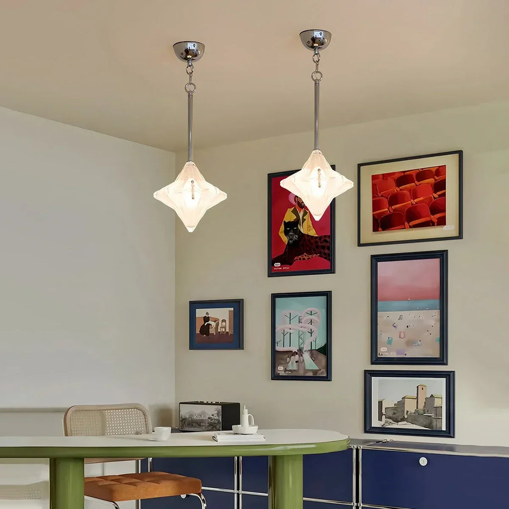 French Murano Star Glass Pendant Light | Desfino