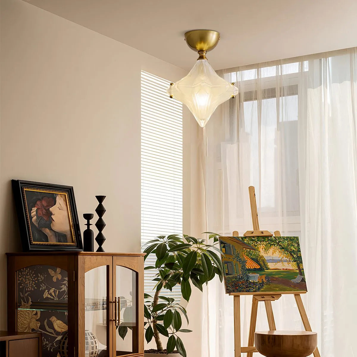 French Murano Star Glass Pendant Light | Desfino