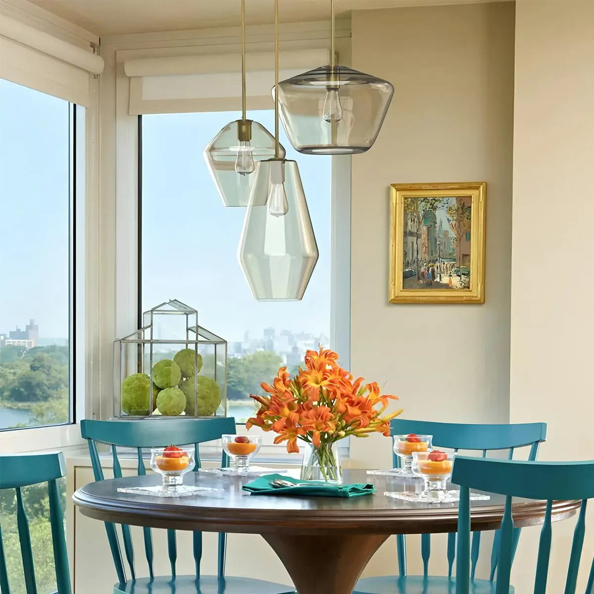 Hailie Clear Glass Pendant Light for Kitchen | Desfino
